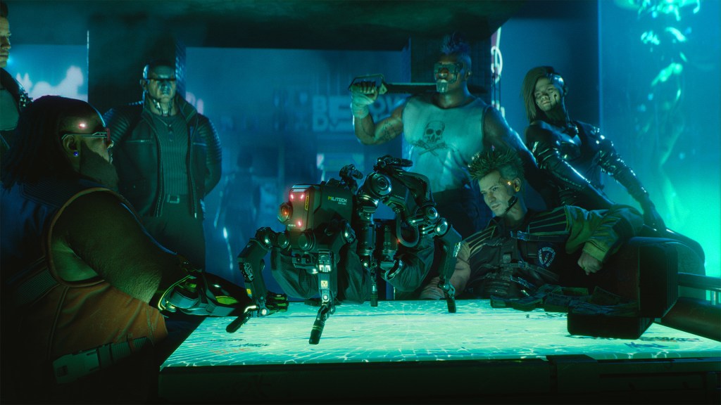 A screen shot from the video game Cyberpunk 2077.