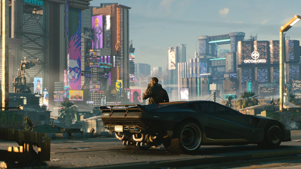 A screen shot form the video game Cyberpunk 2077.