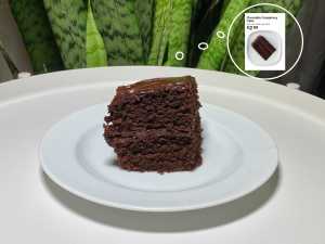 a piece of chocolate cake