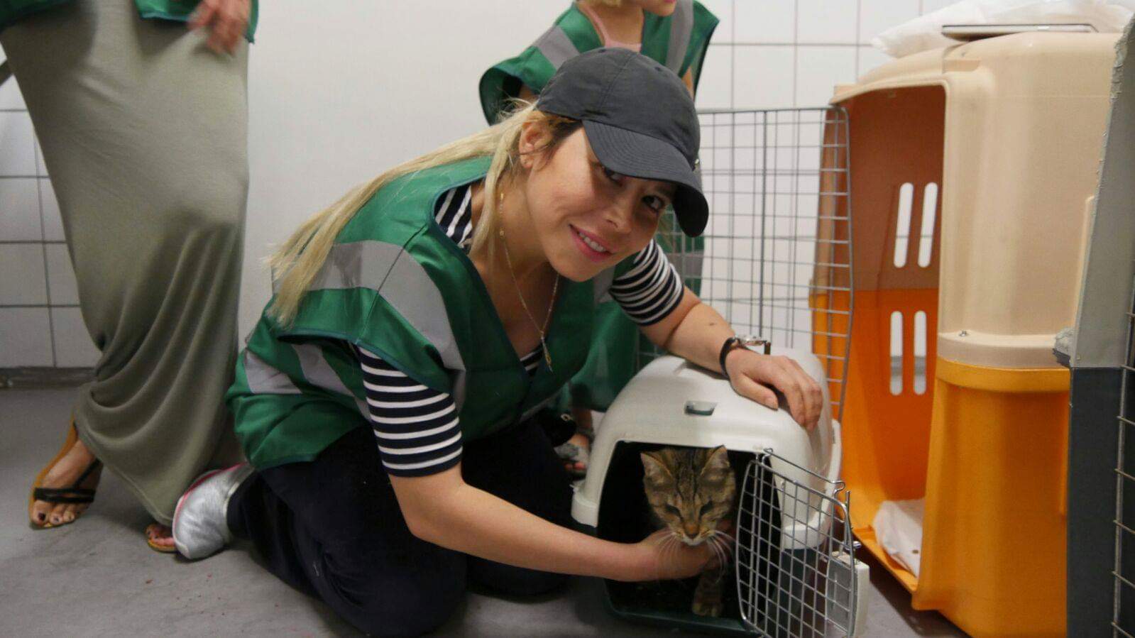 Rawaa-Kilani-at-Brussels-airport-from-where-dozens-of-pets-as-well-as-injured-and-stray-animals-have-arrived-from-Syria..jpeg