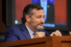 U.S. Sen. Ted Cruz (R-TX) reacts as Supreme Court nominee Judge Amy Coney Barrett testifies before the Senate Judiciary Committee on the third day of her Supreme Court confirmation hearing on Capitol Hill on October 14, 2020 in Washington, DC.