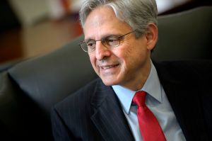 US Supreme Court nominee Judge Merrick Garland waits for a meeting with Sen. Brian E. Schatz (D-HI) on Capitol Hill May 10, 2016 in Washington, DC.