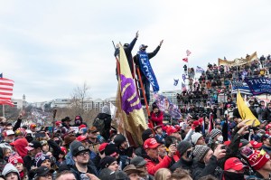 Protesters seen all over Capitol building where pro-Trump supporters riot and breached the Capitol in Washington, DC on January 6, 2021. (Photo by Lev Radin/Sipa USA)(Sipa via AP Images)​