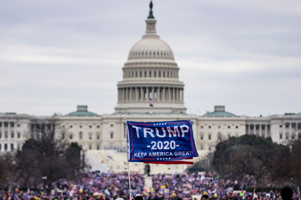 Pro-Trump supporters storm the U.S. Capitol following a rally with President Donald Trump on January 6, 2021 in Washington, DC.