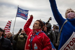 On January 6, 2021, Pro-Trump supporters and far-right forcesÂ flooded Washington DC to protest Trump's election loss. (Photo by Michael Nigro/Sipa USA)(Sipa via AP Images)​