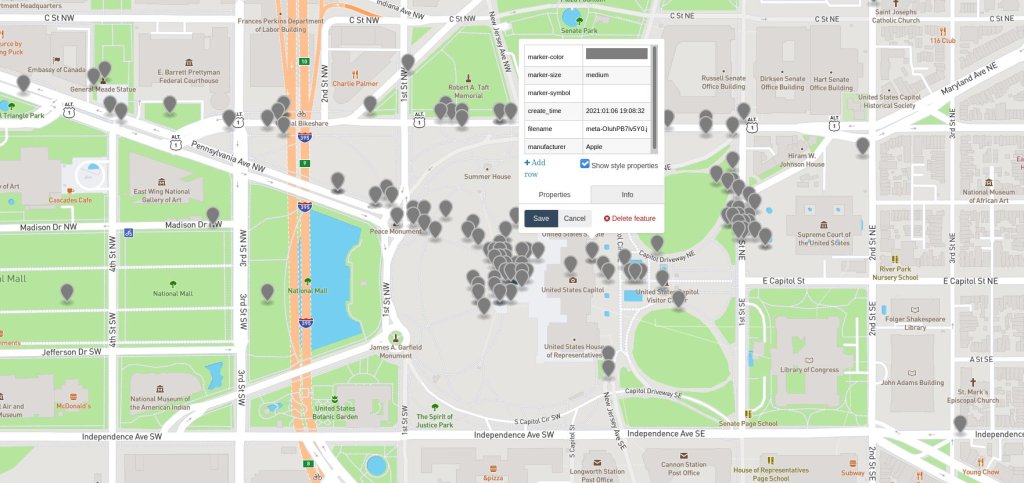 Capitol location data