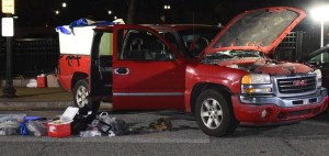 Items recovered from a red GMC pickup truck parked on the 300 block of First Street, Southeast Washington D.C. on January 6. The vehicle was registered to Lonnie Leroy Coffman, who’s been charged with 17 counts of weapons violations.​