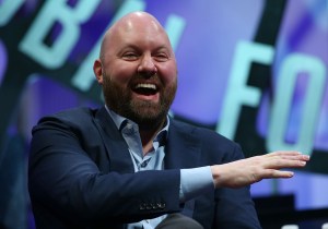 Andreesen Horowitz partner Marc Andreesen speaks during the Fortune Global Forum on November 3, 2015 in San Francisco, California. Business leaders are attending the Fortune Global Forum that runs through November 4.