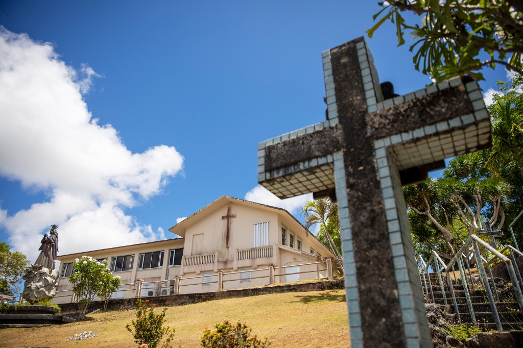 The residence and office of the Archbishop of Agana is seen in Hagatna, Guam, Friday, May 10, 2019.