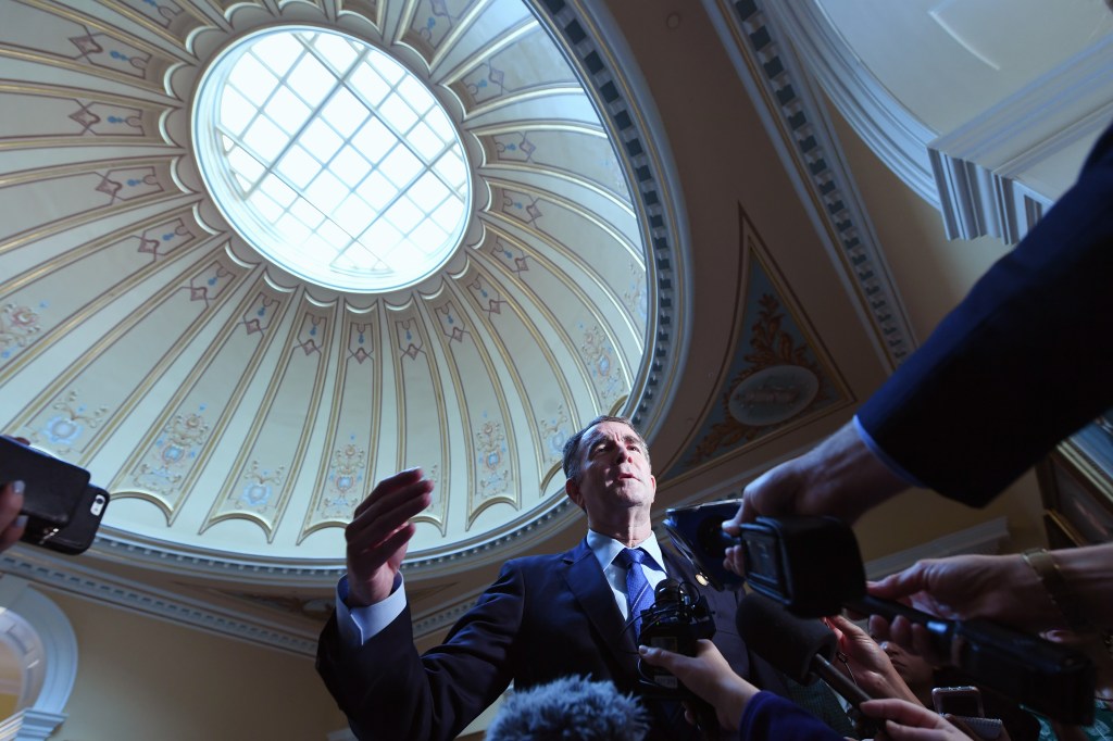 Governor Ralph Northam (D) talks to the media at the Virginia State Capitol on Wednesday November 06, 2019 in Richmond, VA.