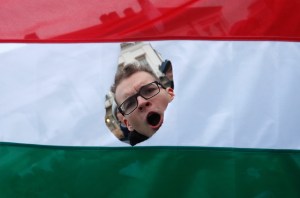 Anti-government protesters on the streets of Budapest in 2019. Photo: Laszlo Balogh/Getty Images.