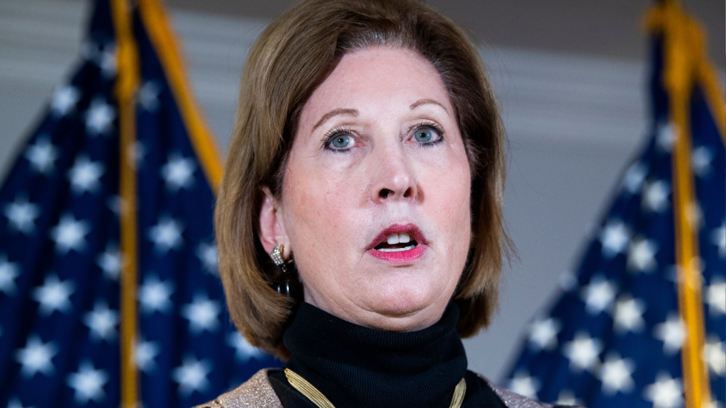 Sidney Powell, attorney for President Donald Trump, conducts a news conference at the Republican National Committee on lawsuits regarding the outcome of the 2020 presidential election on Thursday, November 19, 2020.