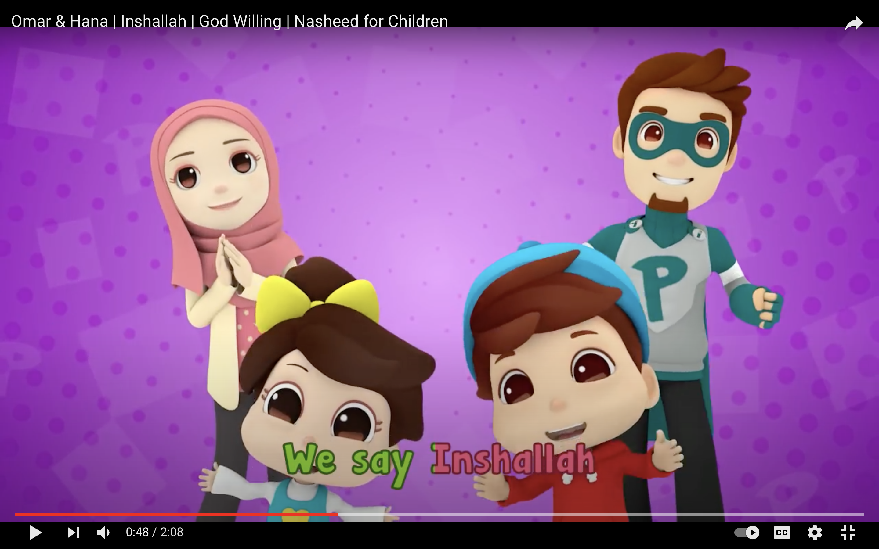 Tangkapan layar kartun Islami 'Omar and Hanna'.