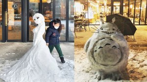 snowman destroyers, south korea, winter, weather, viral