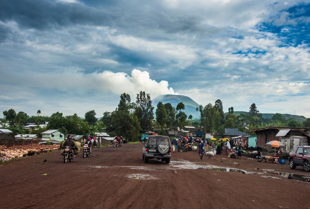 The town of Goma, Democratic Republic of the Congo.