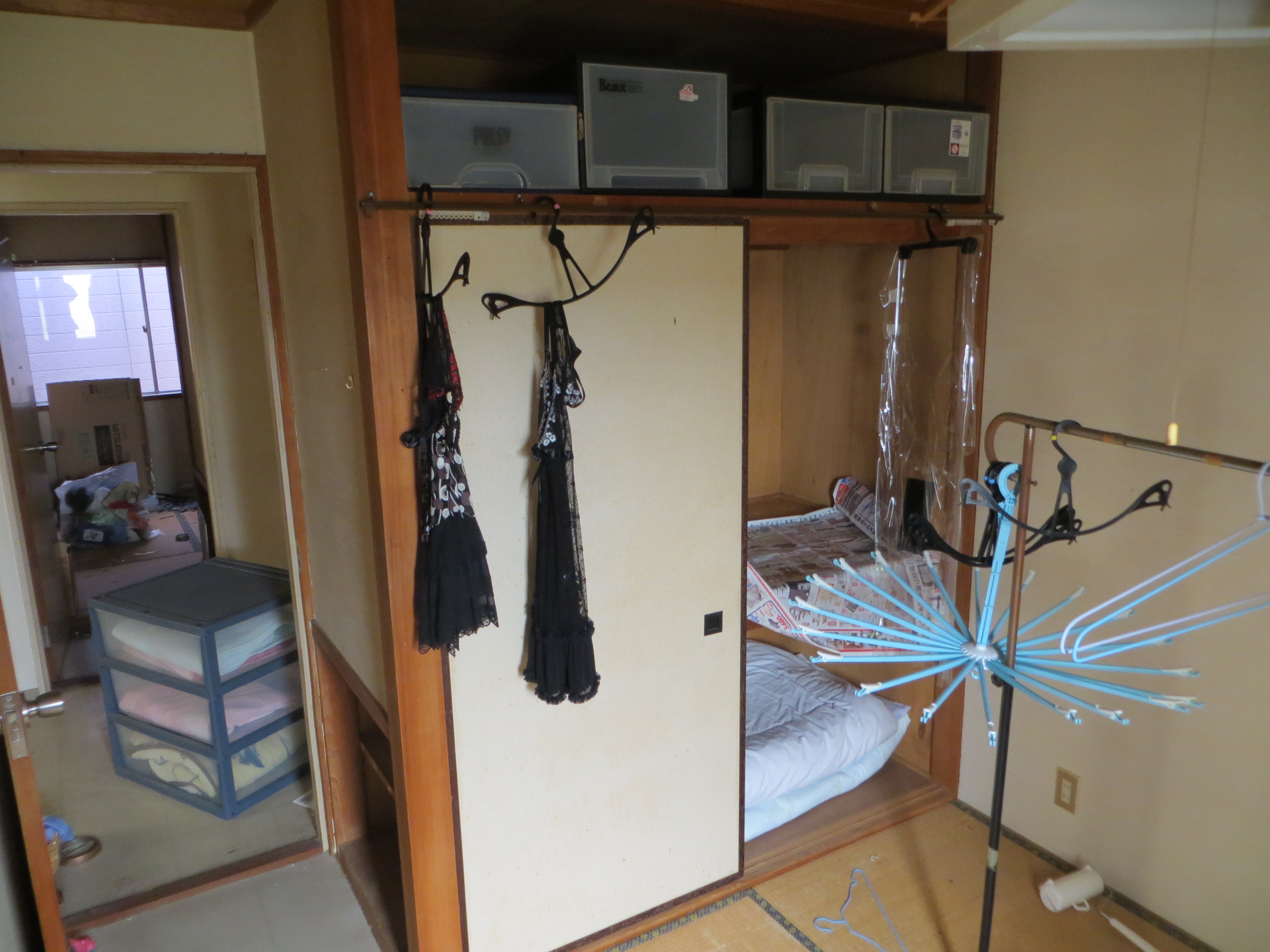 Inside a Watakano sex worker's apartment.