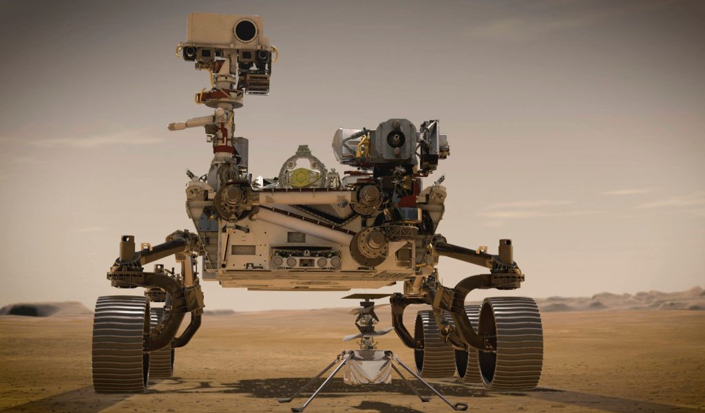 Der Mars-Roboter auf dem Mars