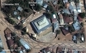 Satellite imagery from Amnesty’s Crisis Evidence Lab appears to show where mass graves were dug.