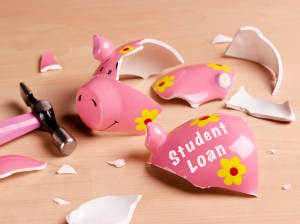 Broken piggy bank.