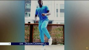 In this screen grab, Dr. Jason Campbell is seen during the Virtual Parade Across America on January 20, 2021.