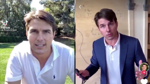 ​Images of a deepfake of Tom Cruise that were posted to TikTok by the account @deeptomcruise