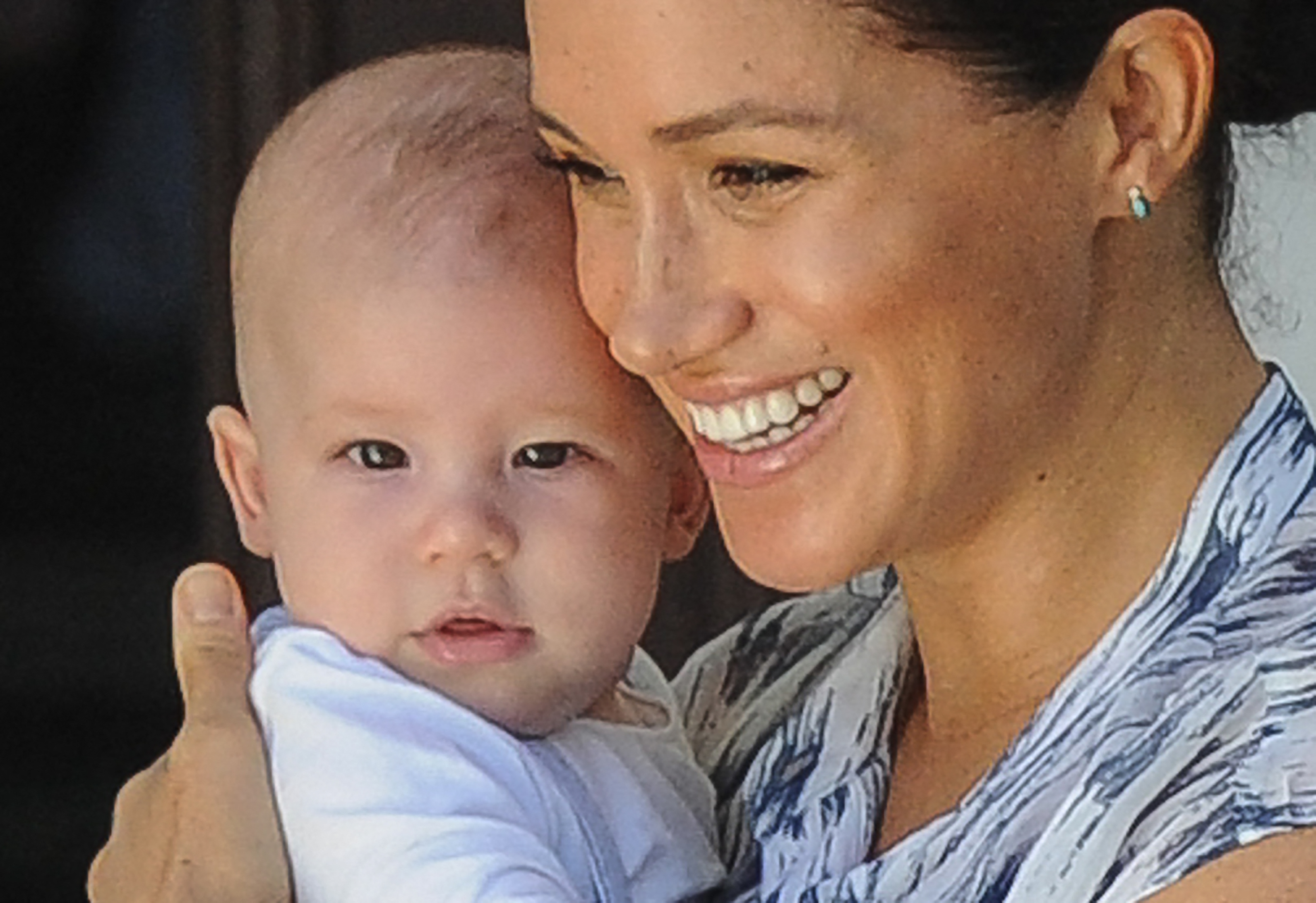 Meghan and baby Archie. HENK KRUGER / POOL / AFP