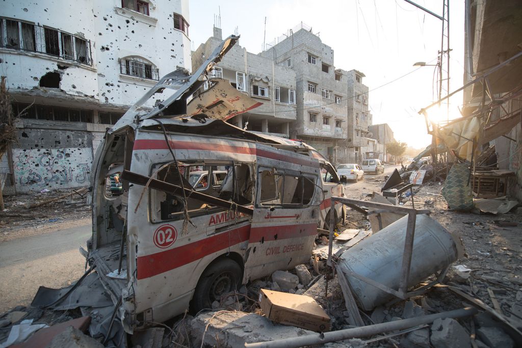 Destroyed_ambulance_in_the_CIty_of_Shijaiyah_in_the_Gaza_Strip