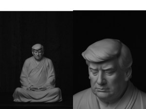 Patung Donald Trump ala patung Buddha