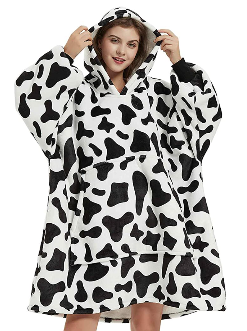 Oversize cow hoodie