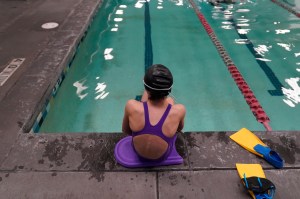 A proposed ban on transgender athletes playing female school sports in Utah would affect transgender girls like this 12-year-old swimmer seen at a pool in Utah on Monday, Feb. 22, 2021. (AP Photo/Rick Bowmer)