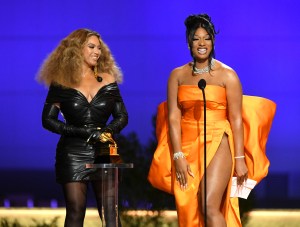 beyoncé and megan thee stallion at the grammys