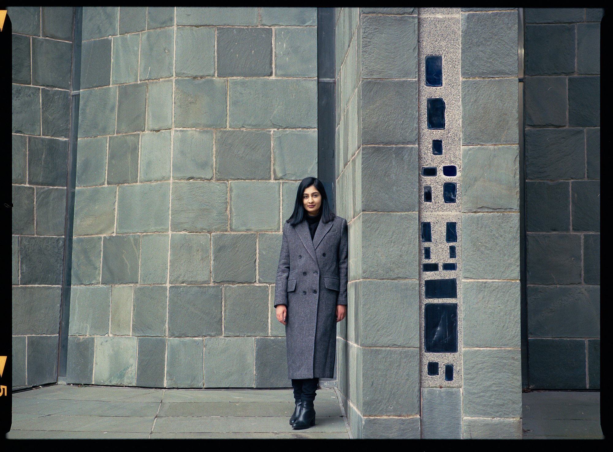 Zarah Sultana, MP for Coventry South, outside Coventry Cathedral.