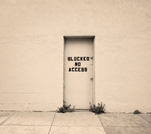 A door reads 'Blocked, No Access'