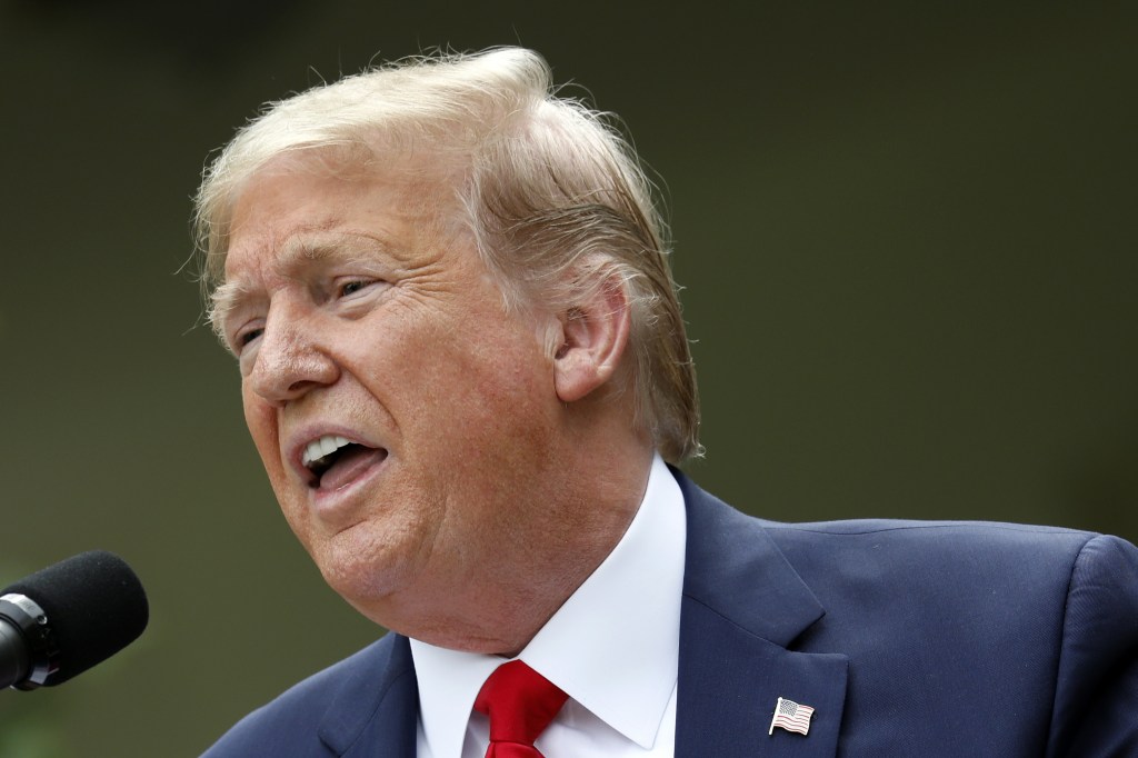 U.S. President Donald Trump speaks during a news conference in the Rose Garden of the White House in Washington, D.C., U.S., on Friday, May 29, 2020.