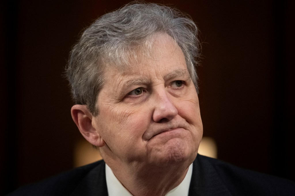 Senator John Kennedy (R-LA) during a Senate Judiciary Committee hearing, at the U.S. Capitol, in Washington, D.C., on Tuesday, March 23, 2021, amid the coronavirus pandemic.