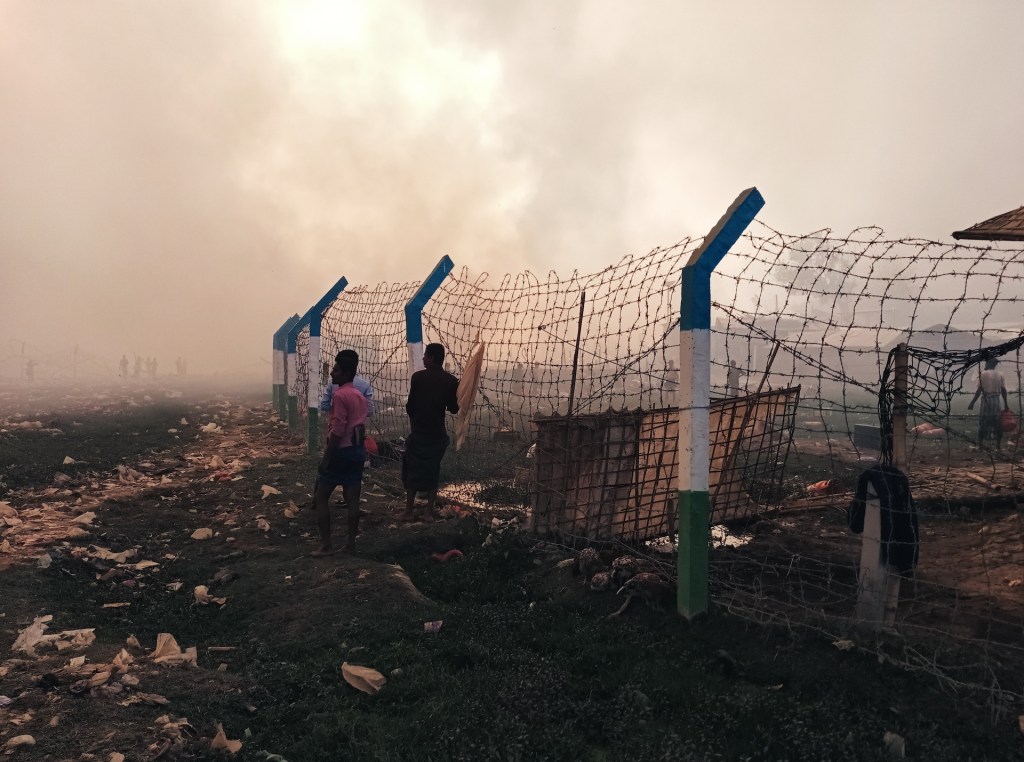 How Rohingya Refugees Got Trapped in Fences While Trying To Escape the Fire