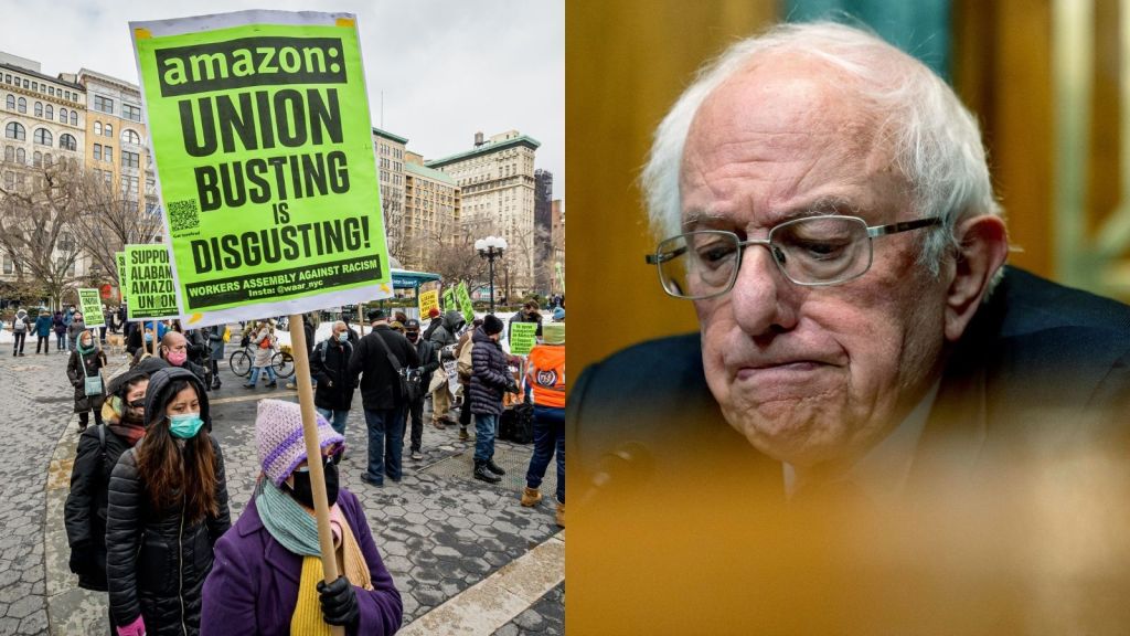 Amazon Says It's the 'Bernie Sanders of Workplaces' Ahead of Union Vote