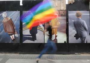 ​A person taking part in Dublin's annual Gay Pride March. Photo: Photo by Clodagh Kilcoyne/Getty Images