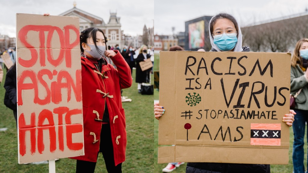 Dit weekend werd op het Museumplein een vuist gevormd tegen anti-Aziatisch racisme