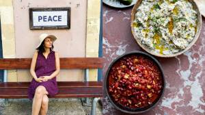 ​Yasmin Khan, author of  Ripe Figs: Recipes and Stories from the Eastern Mediterranean and a muhammara aubergine salad​.