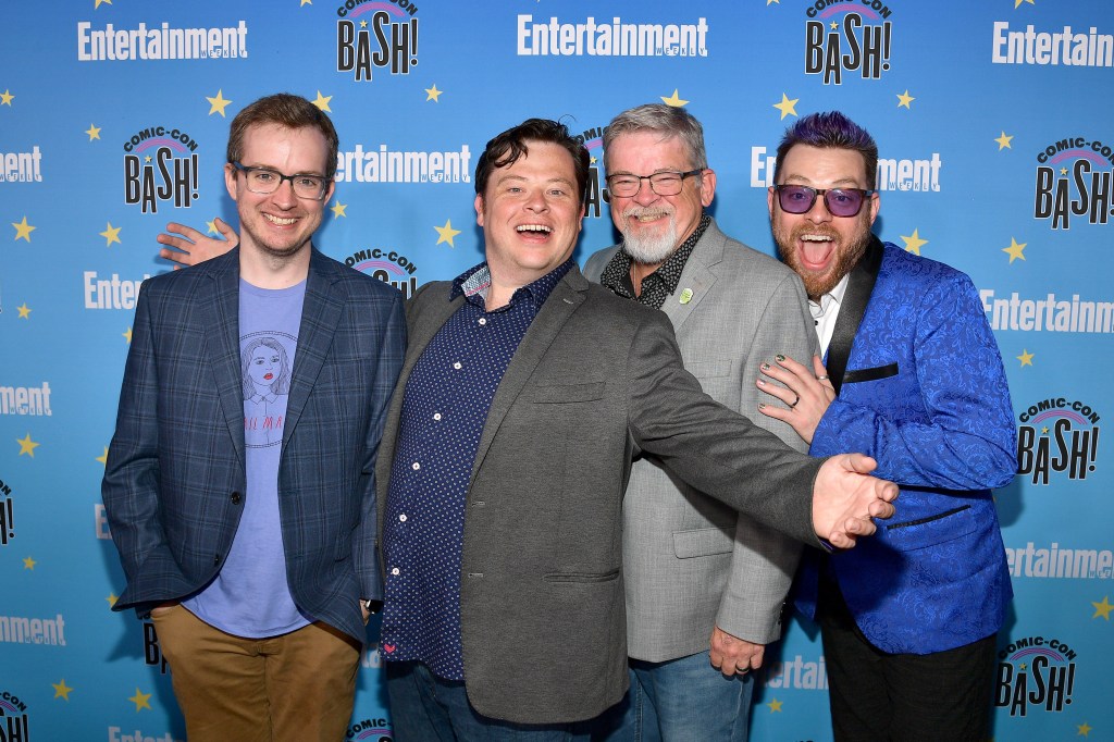 Griffin, Justin, Clint and Travis McElroy at Comic-Con