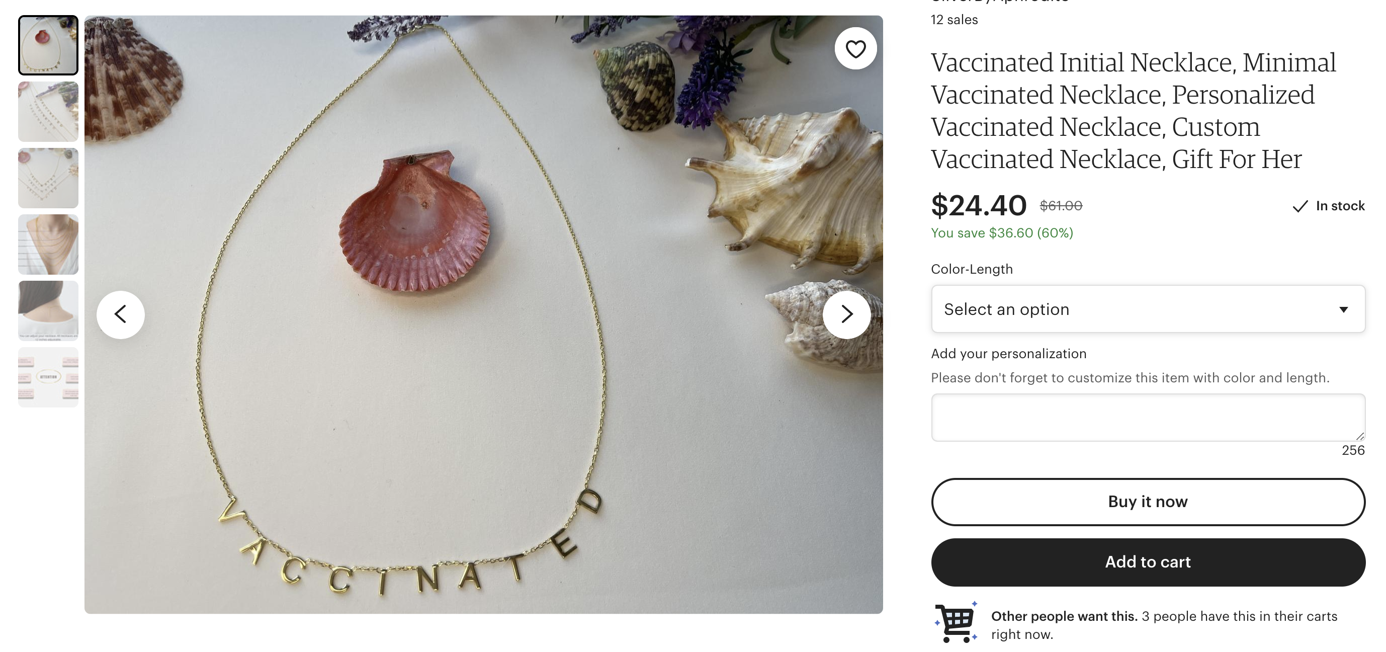 Gold nameplate necklace that says