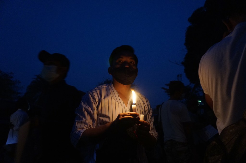 Myanmar protester