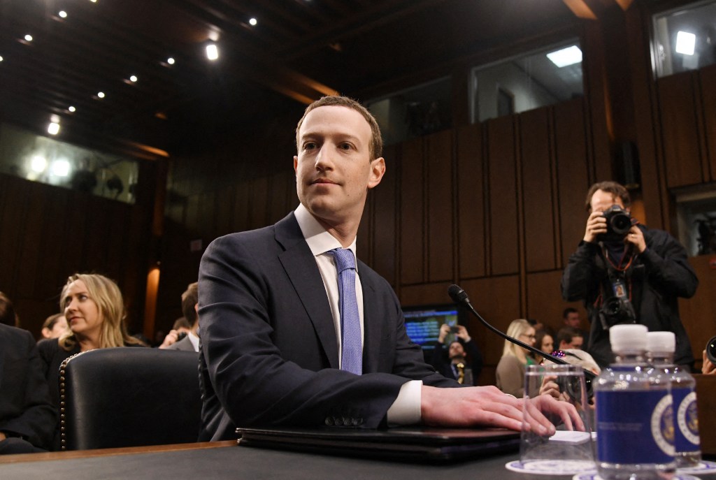 Facebook CEO Mark Zuckerberg testifies before the Senate judiciary and commerce committees on Capitol Hill in Washington, DC, USA (File, April 10, 2018​). Olivier Douliery/Abaca/Sipa USA(Sipa via AP Images)