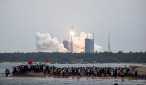 Tianhe launch on April 28, 2021. Image: VCG/ Contributor via Getty Images​