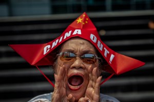 China get out protest