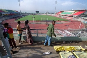 An empty Accra stadium the day after a stampede that killed 126 football fans. ​