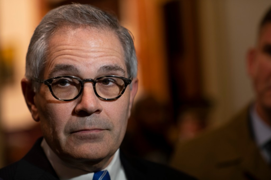 Philadelphia District Attorney Larry Krasner addresses the media after a press conference announcing Danielle Outlaw as the new Police Commissioner on December 30, 2019 in Philadelphia, Pennsylvania. (Photo by Mark Makela/Getty Images)