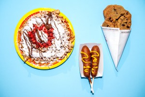 funnel cake, corn dogs, cookies