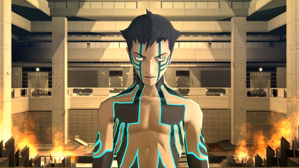 The demi-fiend from shin megami tensei III: nocturne staring right at you